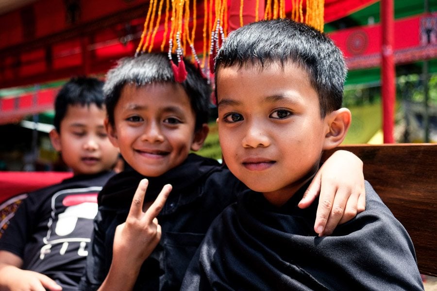 Toraja people and kids