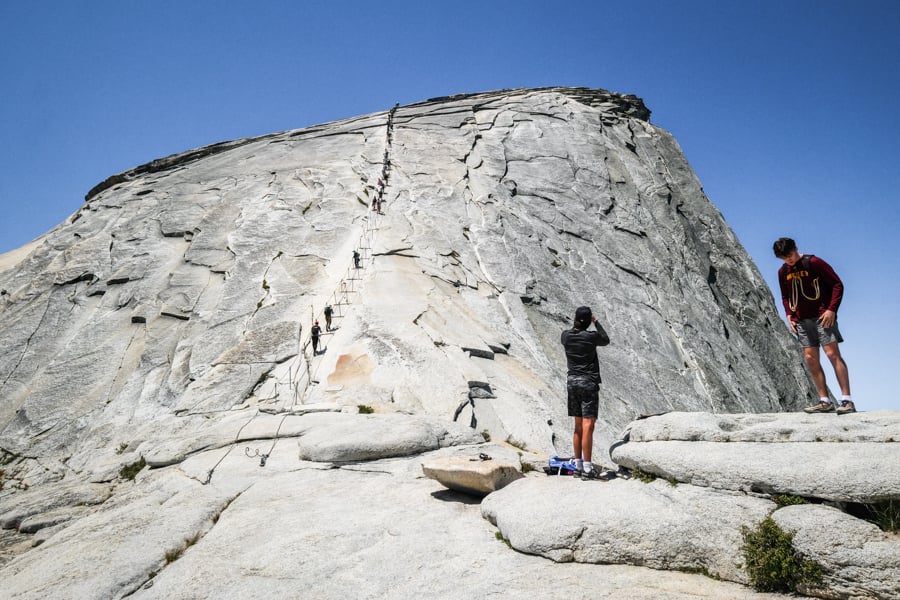 Half Dome Hike Cables Yosemite National Park