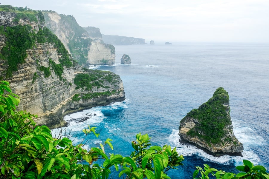 Sea cliffs at Banah Cliff Point in Nusa Penida, Bali